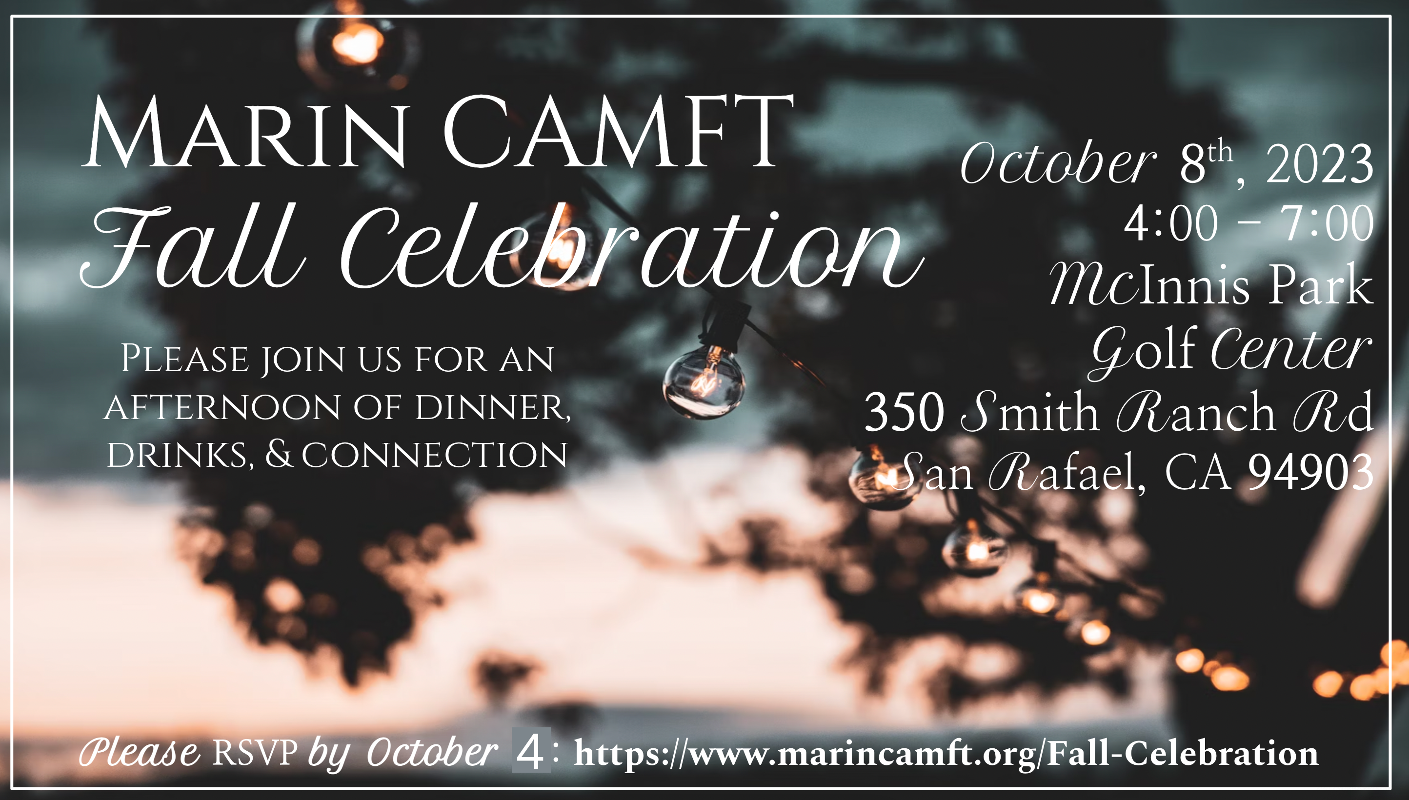 Marin CAMFT 2023 Fall Celebration